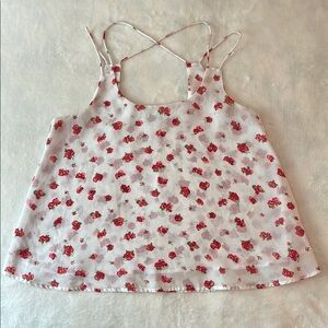 3 for $25! Active‎ USA Floral Sleeveless Top crop top, size small